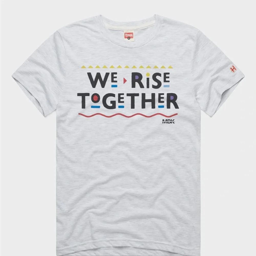 HOMAGE Black 'We Rise Together' Short Sleeve Tee - Picture 4 of 4